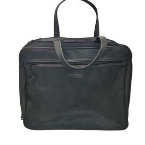Modella‎ Travel Bag Organizer Makeup Black Canvas Three Sections Multi Pockets
